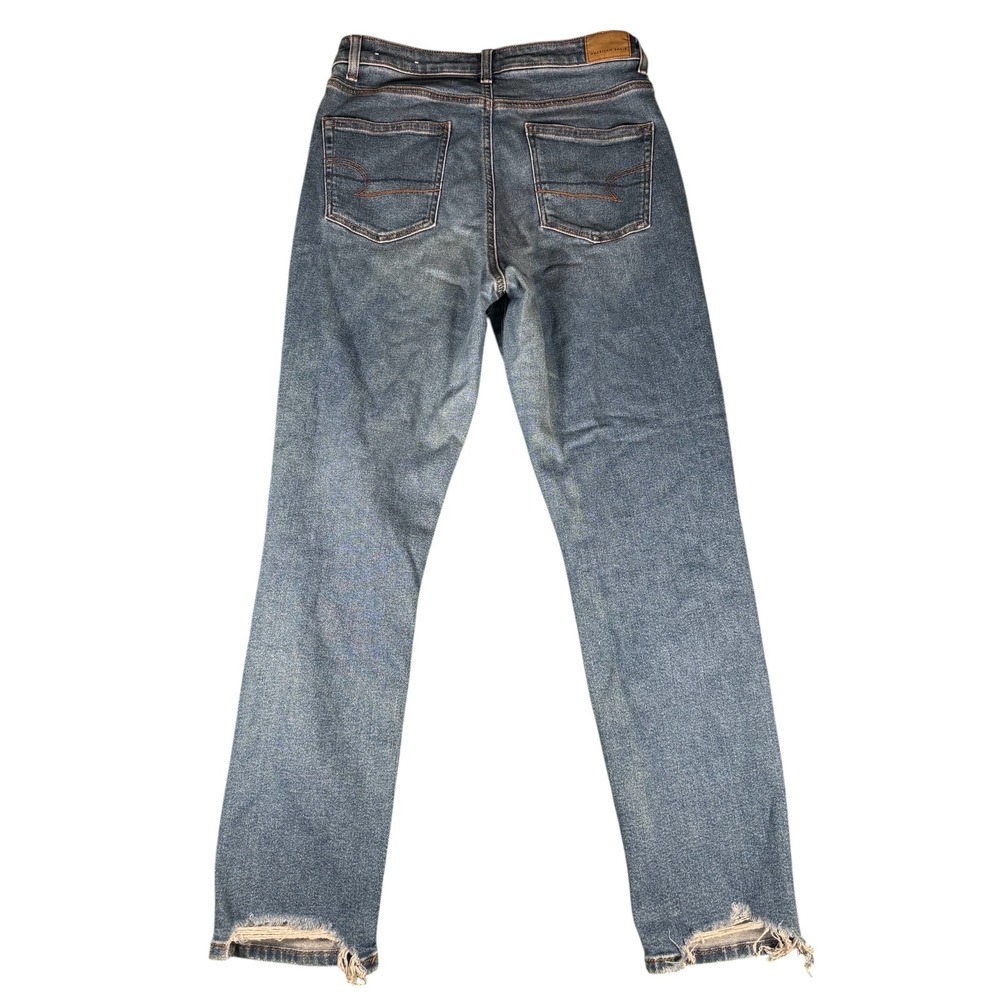 American Eagle Mom Jeans Size 6 Ripped Distressed Stretch Denim - Picture 6 of 6